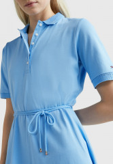 Tommy Hilfiger OPENWORK  Shirt dress hydrangea blue АЖУР Платье-рубашка гортензия синяя
