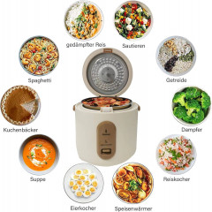 Mutoy Mutoy Reiskocher 2L Reiskocher Antihaft-Garen,Hochtemperaturschutz,One-Touch-Bedienung, perfekt fur 1-4 Personen zum Kochen von Reis,Fleisch,Nudeln oder Suppe  Рисоварка Mutoy Рисоварка 2 л с антипригарным покрытием, защита от высоких температур, уп