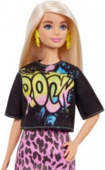 Mattel Barbie Fashionistas Puppe im rockigen T-Shirt und Rock Кукла Barbie Fashionistas в футболке и юбке-рокере