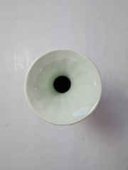 Delft Blau Винтажная ваза ручной росписи &quot;Голубые цветы на белом&quot;, делфтский фарфор, Голландия, 8,5см х 13,5см, Голландия, 1960-70гг.