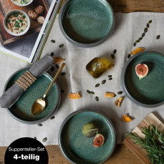Moritz &amp; Moritz Moritz &amp; Moritz Suppenteller 4-tlg REACTIV grau Суповая тарелка Moritz &amp;amp; Moritz, 4 предм. REACTIV