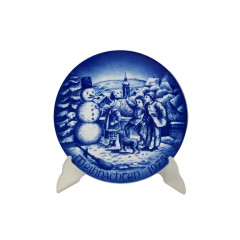 Bareuther Bavaria Декоративная тарелка &quot;Снеговик&quot;, 20см, Германия, 1975г.