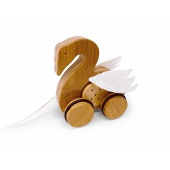 Kinderfeets Bambus Ziehtier Schwan Лебедь из бамбука
