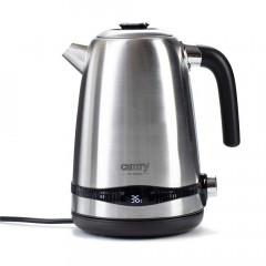 Camry Camry Wasserkocher CR 1291 Edelstahl-Wasserkocher 1,7 Liter mit LCD-Display, Temperaturregler, Warmhaltefunktion  Чайник Camry CR 1291 Чайник из нержавеющей стали 1,7 литра с ЖК-дисплеем, регулировкой температуры, функцией поддержания тепла
