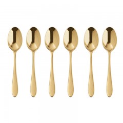 Sambonet Sambonet Velvet - Edelstahl / PVD Gold Mokkaloffel Set 6-tlg. Sambonet Velvet - набор ложек для мокко из нержавеющей стали / золота с PVD-покрытием, 6 предм.