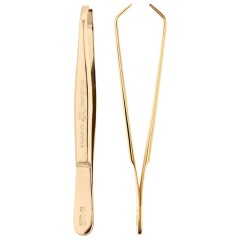 Pfeilring Augenbrauenpinzette vergoldet 9cm Pinzette Pinzetten, 1 шт.