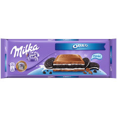 Milka Oreo Альпийский молочный шоколад с печеньем и ароматом ванили  300г
