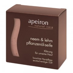 Apeiron Pflanzenol-Seife Neem &amp; Lehm  Мыло с растительным маслом Ним и глина