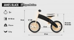 HyperMotion Laufrad Holz mit aufgepumpten Radern ohne Pedale Деревянный беговел с накачанными колесами без педалей