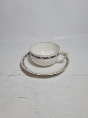 Кофейная пара винтажная Rosenthal Selb Bavaria в сине-золотистых тонах, фарфор, Германия, 1960-70гг.