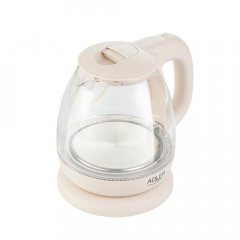 Adler Adler Wasserkocher AD1283C, 1 l, 1100,00 W, aus Glas, LED-Beleuchtung, Automatische Abschaltung, Beige  Чайник Adler AD1283C, 1 л, 1100,00 Вт, стекло, светодиодная подсветка, автоматическое отключение, бежевый