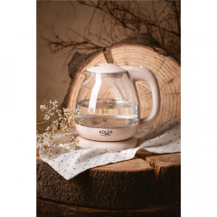 Adler Adler Wasserkocher AD1283C, 1 l, 1100,00 W, aus Glas, LED-Beleuchtung, Automatische Abschaltung, Beige  Чайник Adler AD1283C, 1 л, 1100,00 Вт, стекло, светодиодная подсветка, автоматическое отключение, бежевый