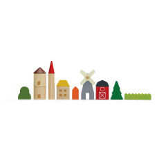 PLANTOYS Planworld Spielklotze Dorf Bausteine Игрушка Planworld блокирует деревенские строительные блоки