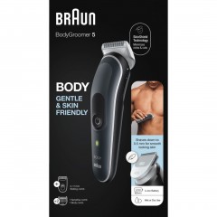 Braun Body Groomer 5 BG5340 in Grau und Schwarz  Машинка для стрижки волос технологией SkinShield, серо-черный