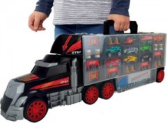 Dickie Toys Grosser Truck Tragekoffer inkl. 8 Die-Cast Fahrzeugen  Helikopter Большой кейс для грузовых автомобилей, включающий 8 литых автомобилей и вертолеты.