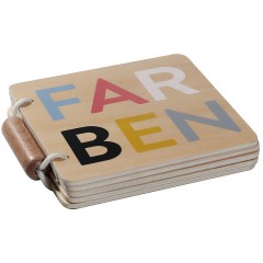 KINDSGUT Holzbuch Farben Babybucher Деревянные книги раскрашивают детские книги
