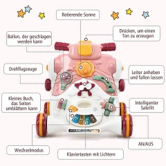 COSTWAY® Baby Walker 3 in 1 mit Lichtern  Musik Ходунки 3 в 1 со светомузыкой