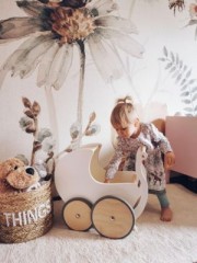 Kinderfeets Retro Puppenwagen aus Holz Коляска ретро кукольная из дерева
