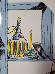 Echt dom Keramik Винтажное керамическое блюдо с ручками, 34см, Германия, 1960-70гг.
