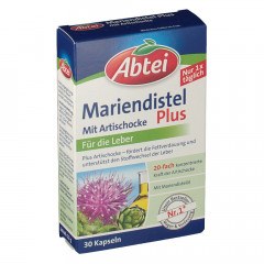 Abtei (Абтай) Mariendistel Plus mit Artischocke 30stk Капсулы Расторопши с экстрактом Артишока 30 шт 