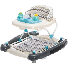 fillikid Lauflerngerat mit Schaukelfunktion grau mit Zick-Zack Einhang Ходунки с функцией качания