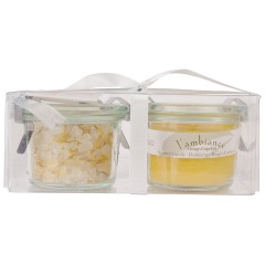 LaNature Badesalz & Duftkerze Orange Badeset Sets, 70 g