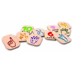 PLANTOYS Legespiel Zahlen 1-10 Handzeichen Legespiele Игра на размещение Числа 1-10 Знаки рукой Игры на размещение