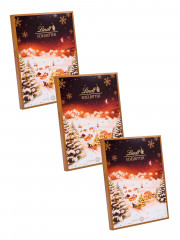 Lindt Edelbitter Adventskalender 2024 Адвент календарь с темным шоколадом, 26 сладких сюрприза, 750 г, 3 штуки