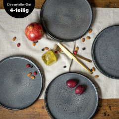Moritz &amp; Moritz Moritz &amp; Moritz Speiseteller 4-tlg. Reaktiv  grau Обеденные тарелки Moritz &amp;amp; Moritz 4 шт. Реактивный