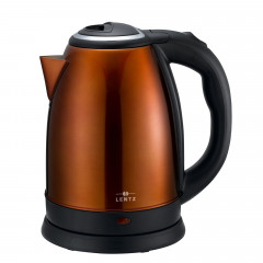 Lentz Lentz Wasserkocher 1,8 L Edelstahl Wasserkocher Wasserzubereiter, 1800 W, Ein-/Ausschalter verdecktes Heizelement 360° Basisstation Kupfer Чайник Lentz, чайник из нержавеющей стали, 1,8 л, 1800 Вт, переключатель вкл./выкл., скрытый нагревательный эл