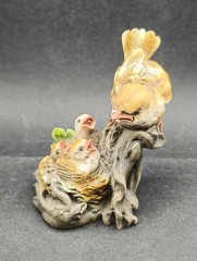 Статуэтка винтажная большая Capodimonte &quot;Птичка с птенцами&quot;, керамика, 29 х 10 см, Италия, 1960-70гг.