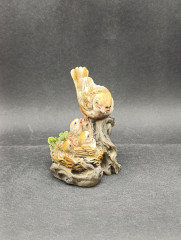 Статуэтка винтажная большая Capodimonte &quot;Птичка с птенцами&quot;, керамика, 29 х 10 см, Италия, 1960-70гг.