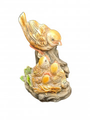 Статуэтка винтажная большая Capodimonte &quot;Птичка с птенцами&quot;, керамика, 29 х 10 см, Италия, 1960-70гг.