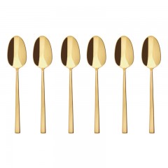 Sambonet Sambonet Rock - Edelstahl / PVD Gold Mokkaloffel Set 6-tlg. Sambonet Rock - набор ложек для мокко из нержавеющей стали / золота с PVD-покрытием, 6 предм.