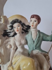 MIRIAM Valentino Фарфоровая статуэтка &quot;Двое на качелях&quot;, 19см, Германия, 1950-60гг.