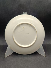 Тарелка декоративная винтажная &quot;Комунна Шёненверд (Швейцария)&quot;, в коричневых тонах, керамика, 18.5 см, Германия, 1970-80гг.