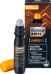 Balea MEN Augencreme energy Q10 Augen Roll On Крем для глаз шариковый, с гиалуроновой кислотой и зелёным кофе, 15 мл