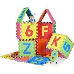 relaxdays Spielmatte Puzzle 86-teiliges Set Пазл с игровым ковриком
