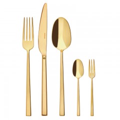 Sambonet Sambonet Rock - Edelstahl / PVD Gold Besteckset 60-tlg. Sambonet Rock - набор столовых приборов из нержавеющей стали/золота с PVD-покрытием, 60 предм.