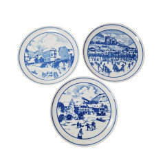 Hutschenreuther 1814 Набор из 3-х тарелок в зимней тематике, 3 х 20см, Германия, 1970-80гг.