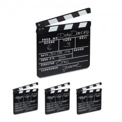 relaxdays 4 x Filmklappe schwarz 4 x лоскут пленки черный