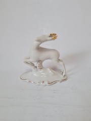 Статуэтка винтажная ARPO &quot;Косуля&quot; с позолотой, Румыния, 1960-70гг.