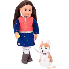Our Generation Puppe Lesli 46cm mit Hund Кукла Лесли 46см с собачкой