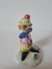 Capodimonte Фарфоровая статуэтка Каподимонте "Клоун", 10см, Италия, 1950-60гг.