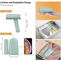 Yoyaxi Yoyaxi Dampfburste Reise-Dampfglatter, 110ml, 800W, schnelles Aufheizen, Reise-Dampfburste, 40S schnelles Aufheizen, 110ml, 800W  Паровая щетка Yoyaxi Travel Steam Smoother, 110 мл, 800 Вт, быстрый нагрев, паровая щетка для путешествий, 40S быстрый