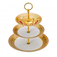 Rosenthal meets Versace Rosenthal Versace Medusa Amplified - Golden Coin Etagere 3-tlg. Rosenthal Versace Medusa Amplified - Подставка для торта с золотыми монетами 3 шт.