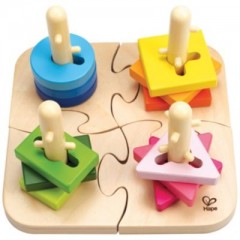 HAPE Kreatives Steckpuzzle 16tlg. Креативный подключаемый пазл 16 деталей.