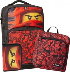 LEGO Schulranzenset MORTENSEN Optimo Maxi Plus LEGO NINJAGO Red, 3-tlg. (2022) Набор школьных портфелей MORTENSEN Optimo Maxi Plus LEGO NINJAGO Red, 3 предмета. (2022)