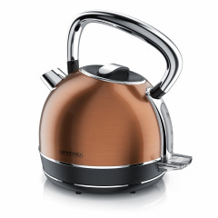 Arendo Arendo Wasserkocher, 1,7 l, 2200 W, Edelstahl Retro Style Vintage, LED Temperaturanzeige, kupfer, Vintage Retro Style Edelstahl-Teekessel im Kupfer Design mit Displayanzeige  Чайник Arendo, 1,7 л, 2200 Вт, нержавеющая сталь, винтажный ретро-стиль, 