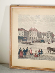 Картина винтажная &quot;Версальский дворец&quot;, графика, в раме, 52.5 х 30 см, Германия, 1980-90гг.